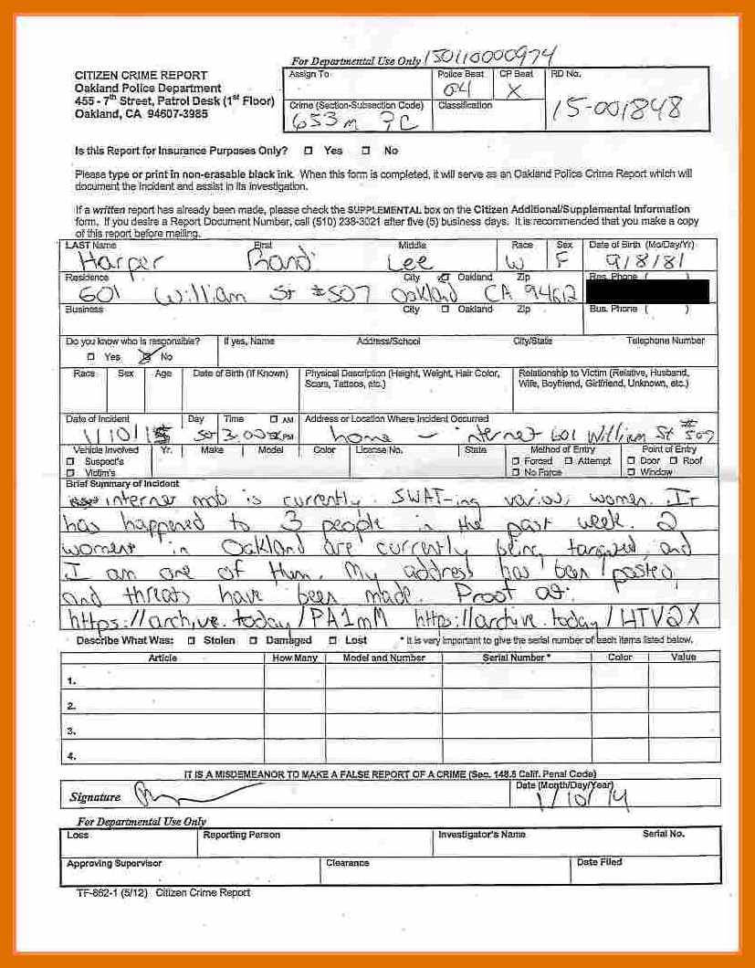 10+ Fake Police Report | Rustictavernlafayette Inside Fake Police Report Template