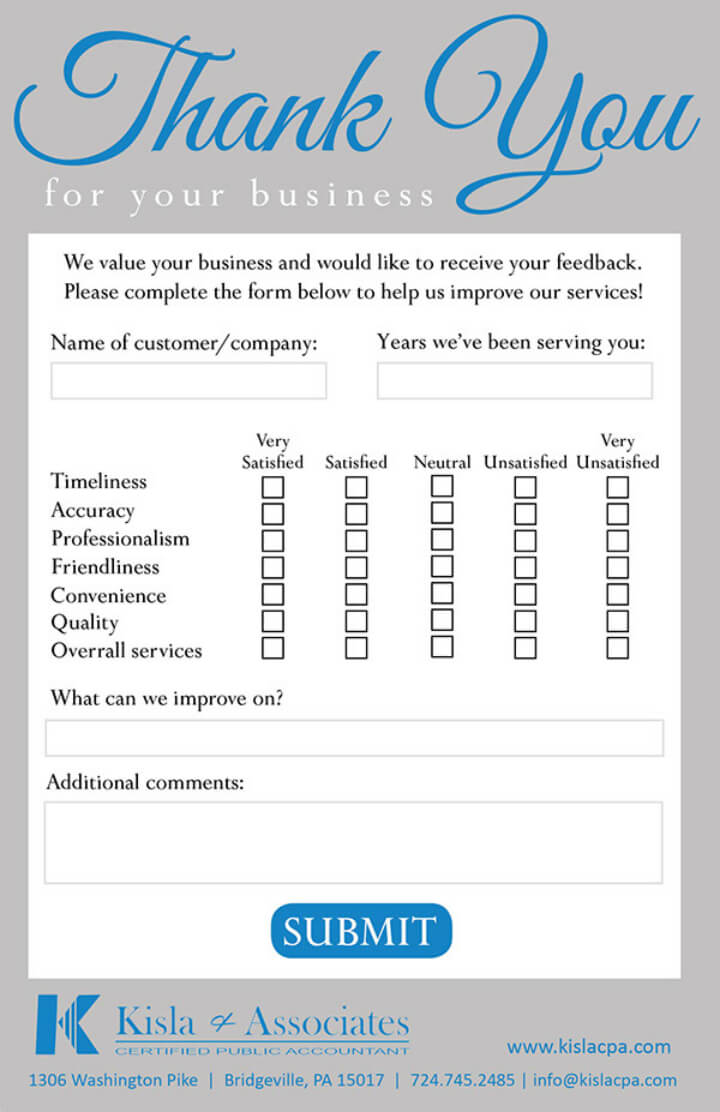 10+ Restaurant Customer Comment Card Templates & Designs Pertaining To Survey Card Template