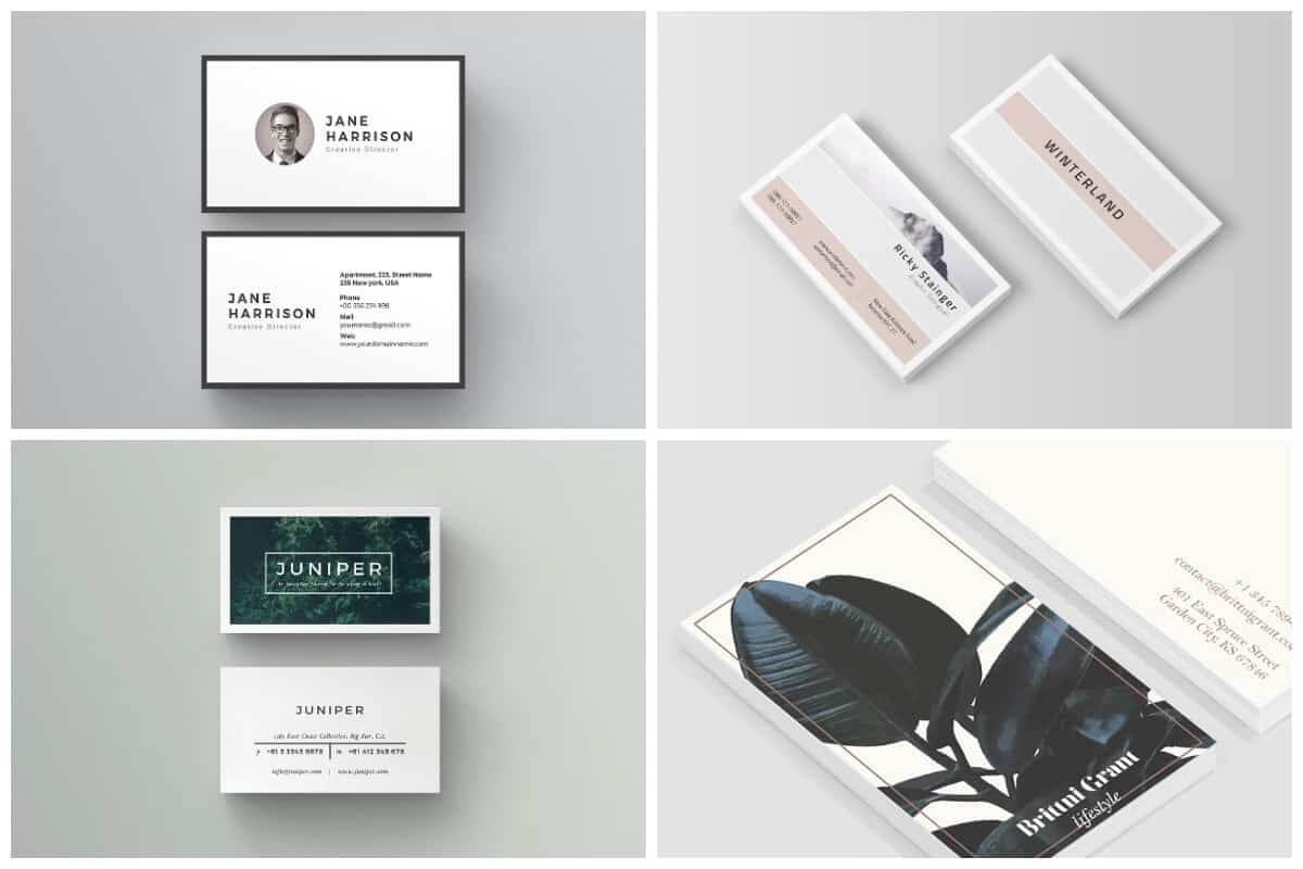 10 Unique Business Card Templates To Stand Out From The Intended For Generic Business Card Template