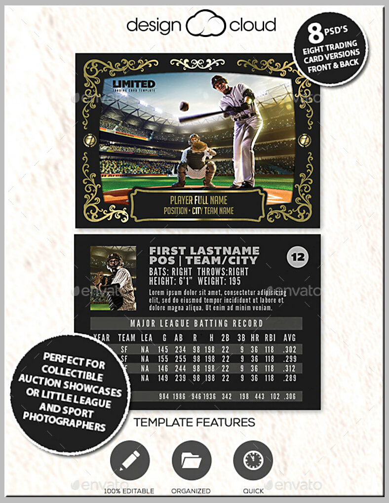 12+ Baseball Trading Card Designs & Templates – Psd, Ai With Baseball Card Template Psd