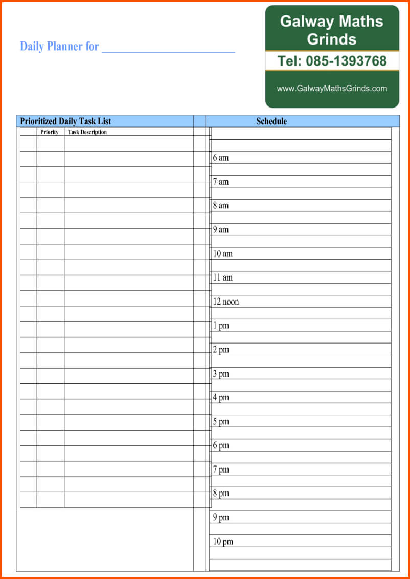 12+ Daily Planner Template Word | Survey Template Words With Blank Table Of Contents Template Pdf