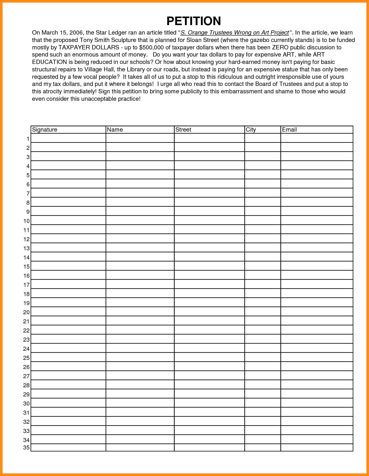 12+ Download Petition Template | Odr2017 In Blank Petition Template