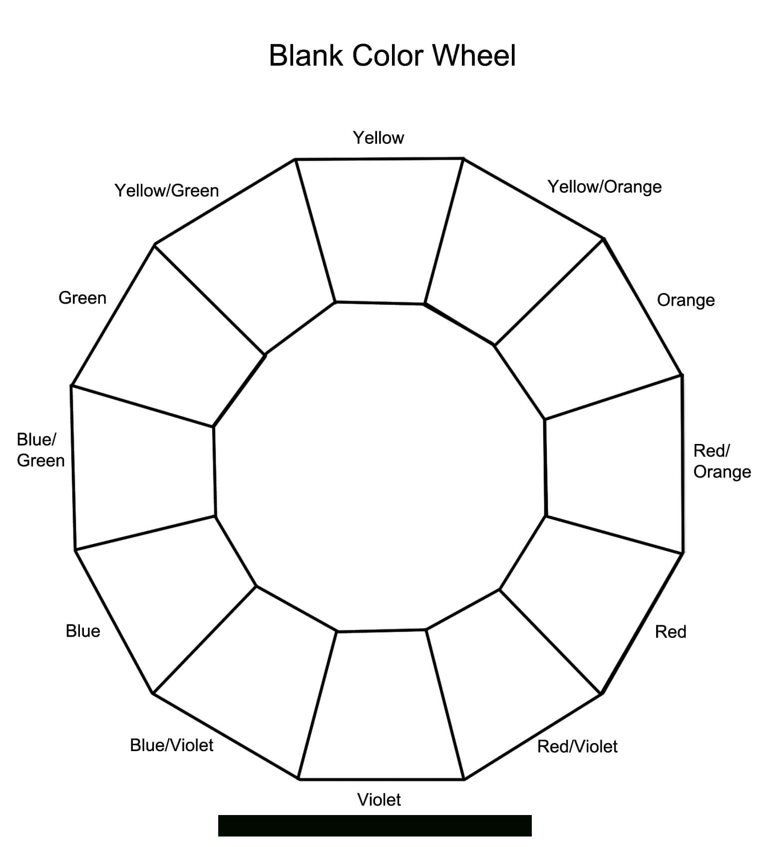 12 Section Colour Wheel | Free Pictures | Color Wheel Art Pertaining To Blank Color Wheel Template