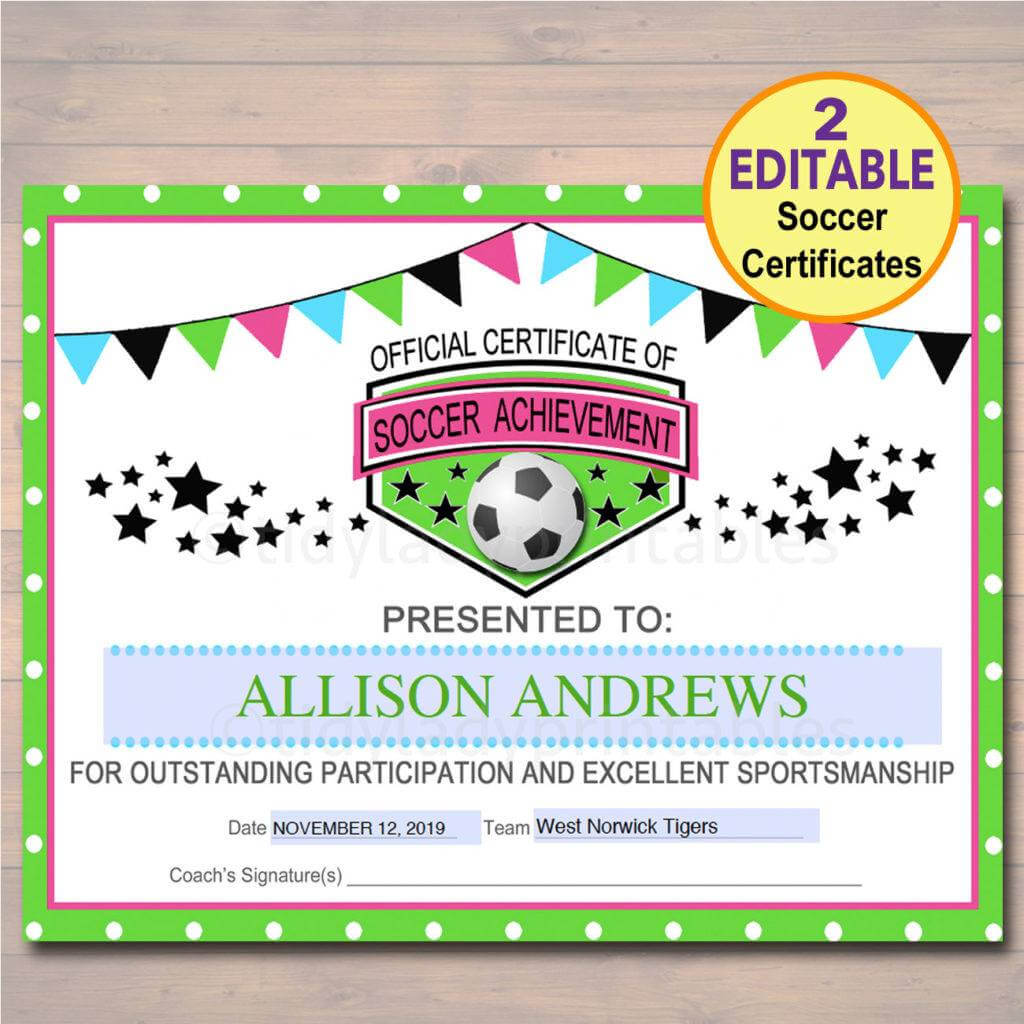 13+ Soccer Award Certificate Examples – Pdf, Psd, Ai Intended For Soccer Certificate Templates For Word