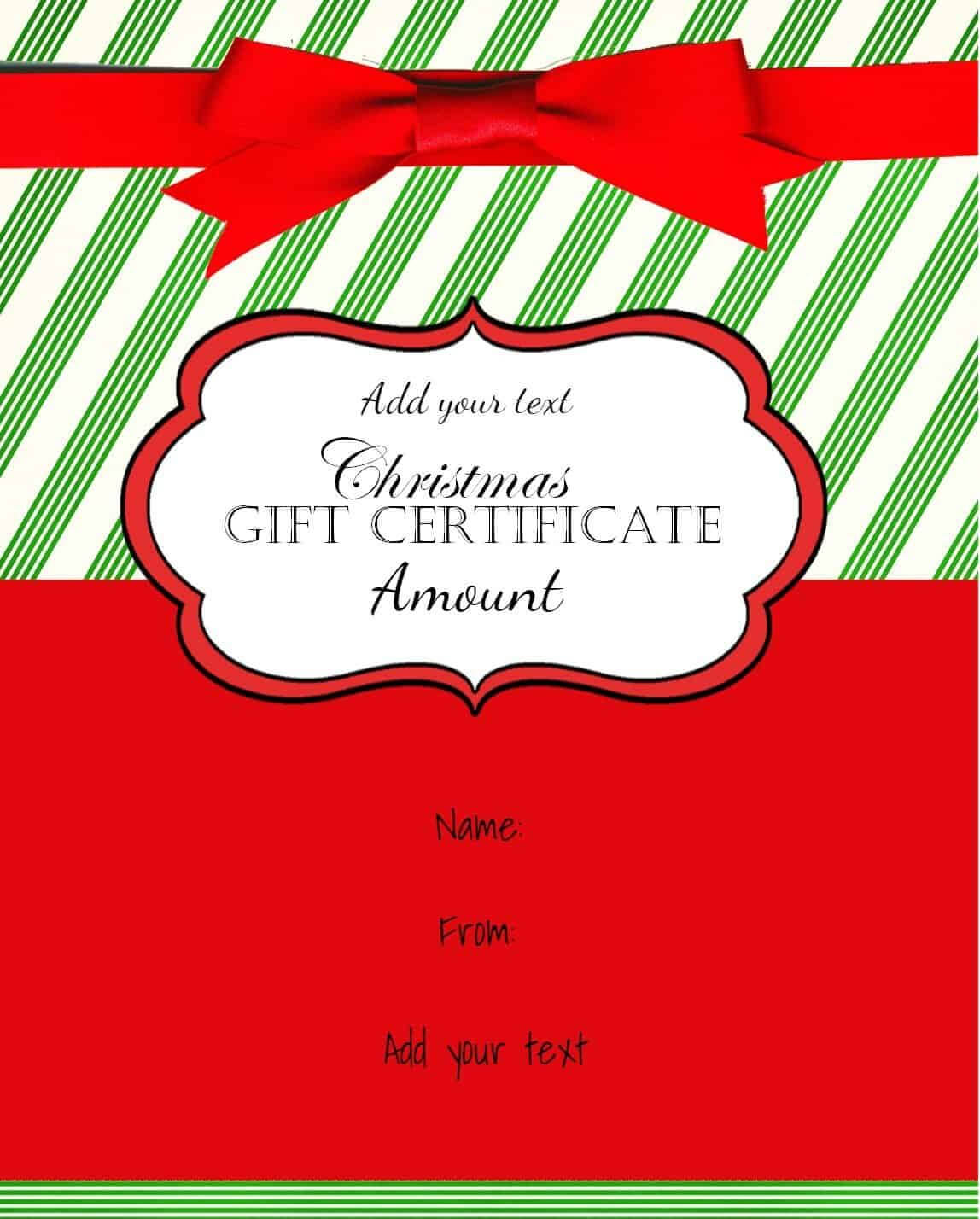14+ New Year Gift Certificate Templates | Free Printable Within Free Christmas Gift Certificate Templates