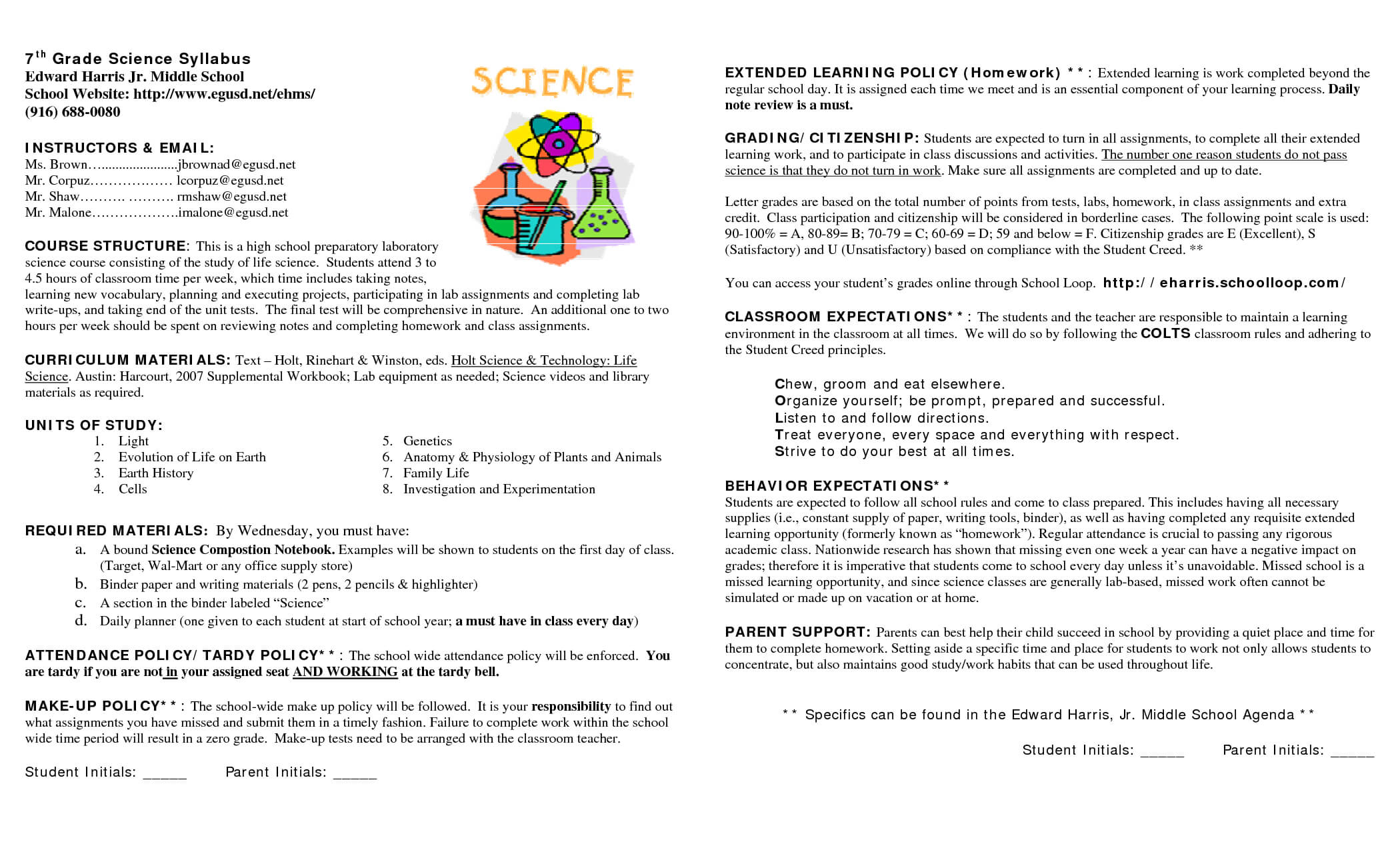 15 Awesome Syllabus Template For Middle School Images Intended For Blank Syllabus Template