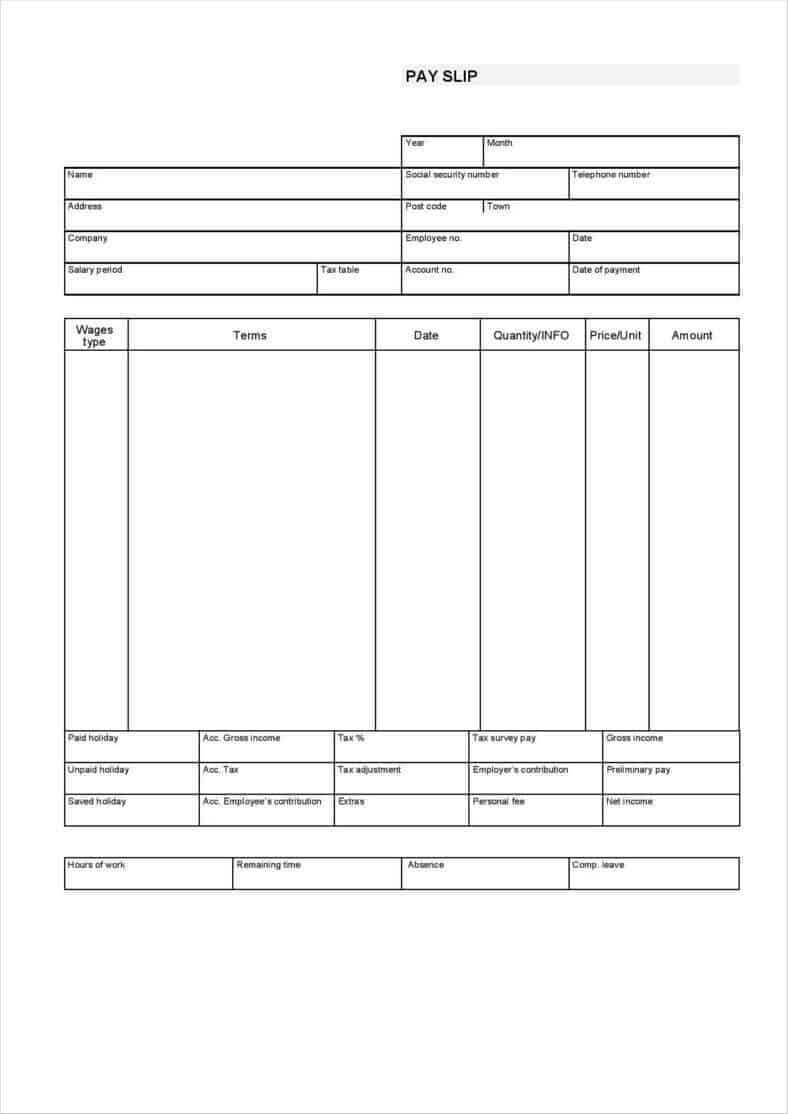 15+ Free Pay Stub Templates – Word Excel Formats Pertaining To Free Pay Stub Template Word