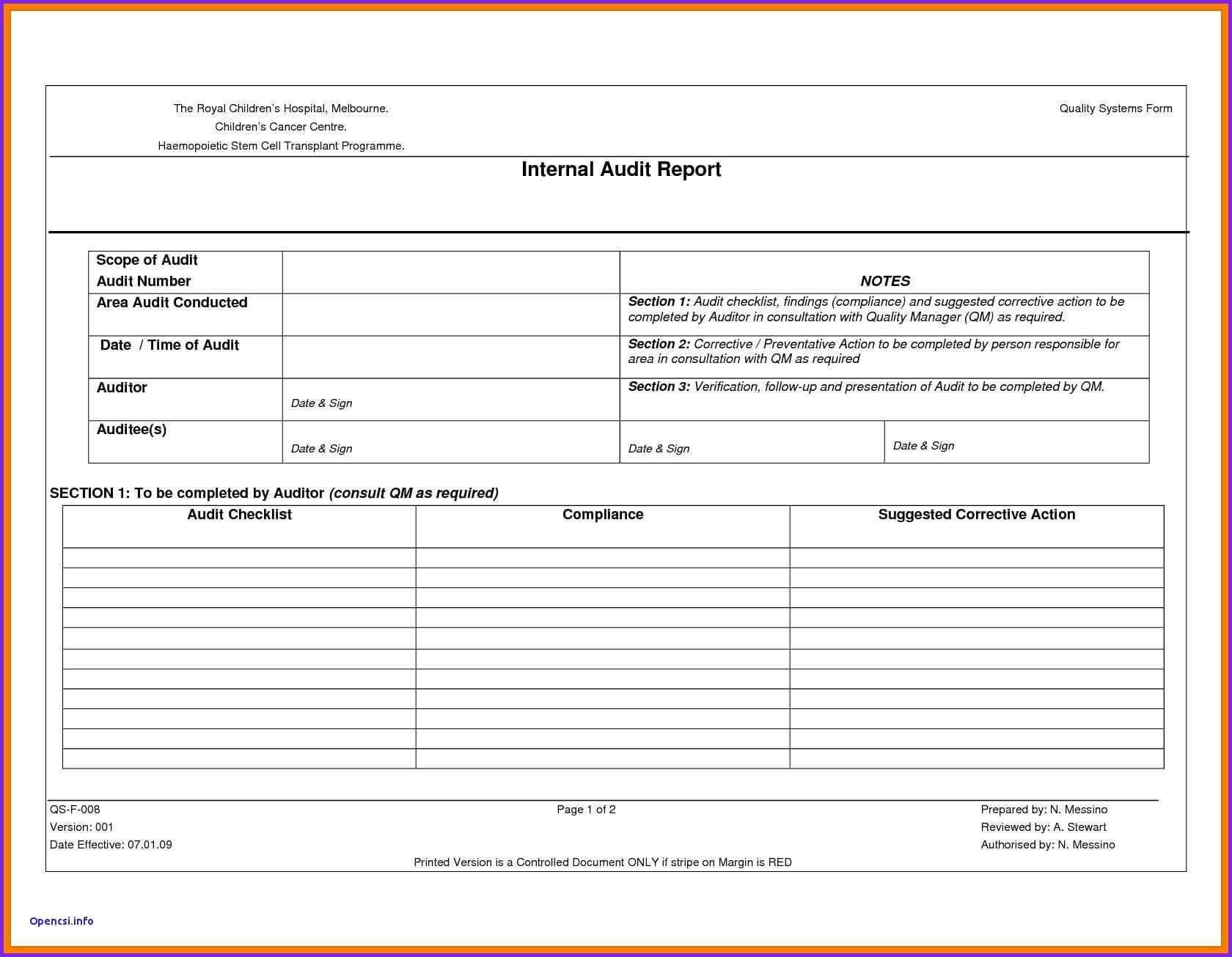 15+ Internal Audit Report Template | Sap Appeal Inside Iso 9001 Internal Audit Report Template