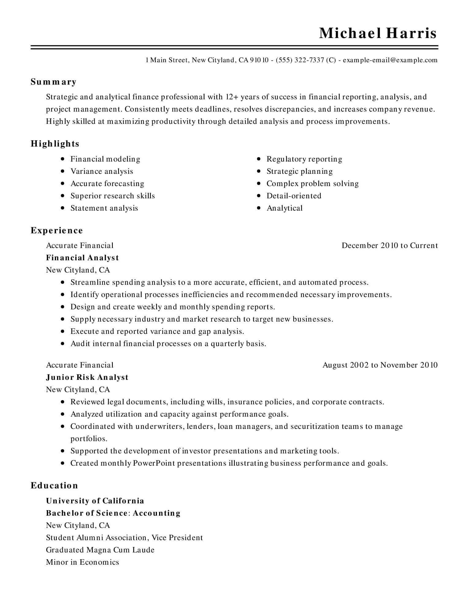 15 Of The Best Resume Templates For Microsoft Word Office For Simple Resume Template Microsoft Word