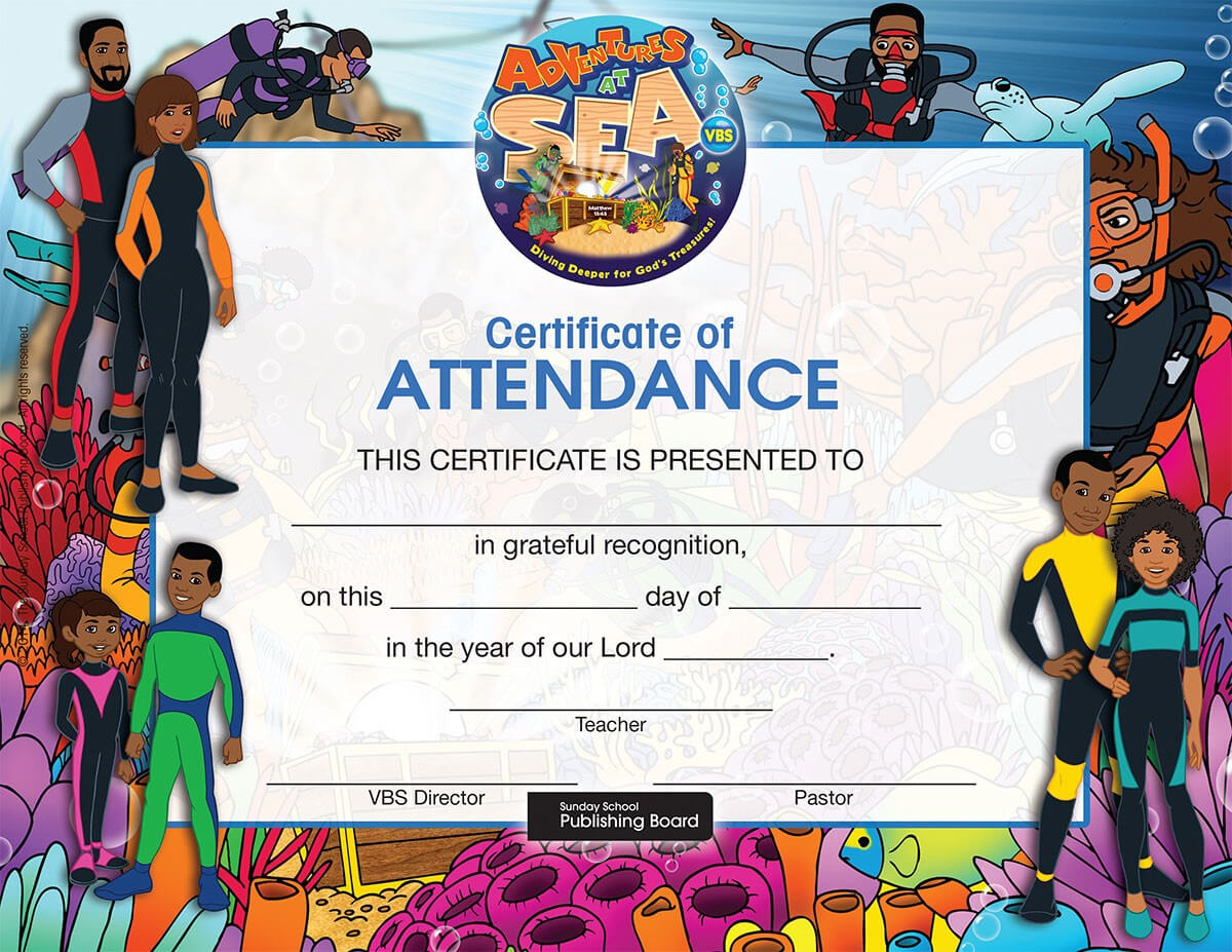 17 Images Of Attendance Certificate Template For Vbs Inside Vbs Certificate Template