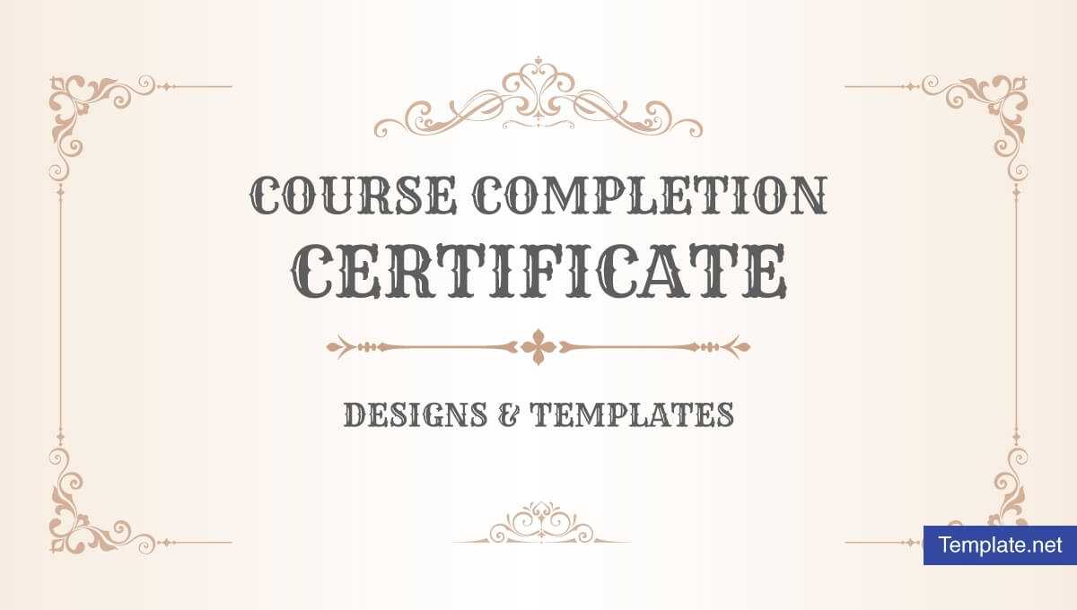 19+ Course Completion Certificate Designs & Templates – Psd Pertaining To Free Completion Certificate Templates For Word