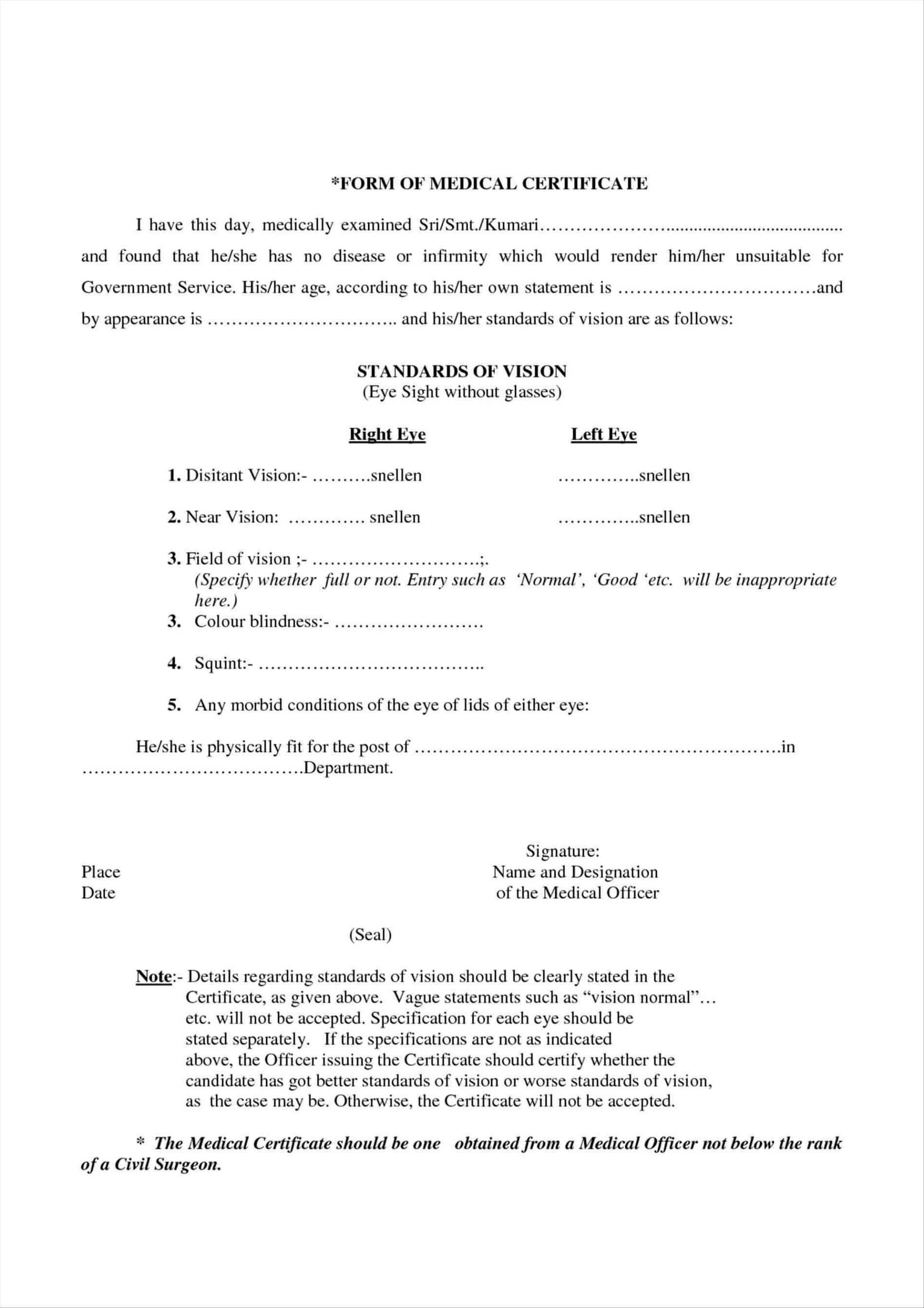 19+ Medical Certificate Templates For Leave – Pdf, Docs Throughout Leaving Certificate Template