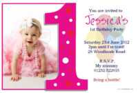 1St Birthday Invitation Card Template Free Download throughout First Birthday Invitation Card Template