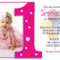 1St Birthday Invitation Card Template Free Download throughout First Birthday Invitation Card Template