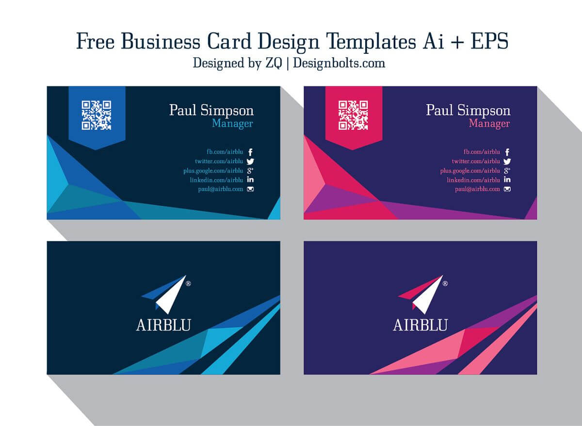 2 Free Professional Premium Vector Business Card Design Within Google Search Business Card Template