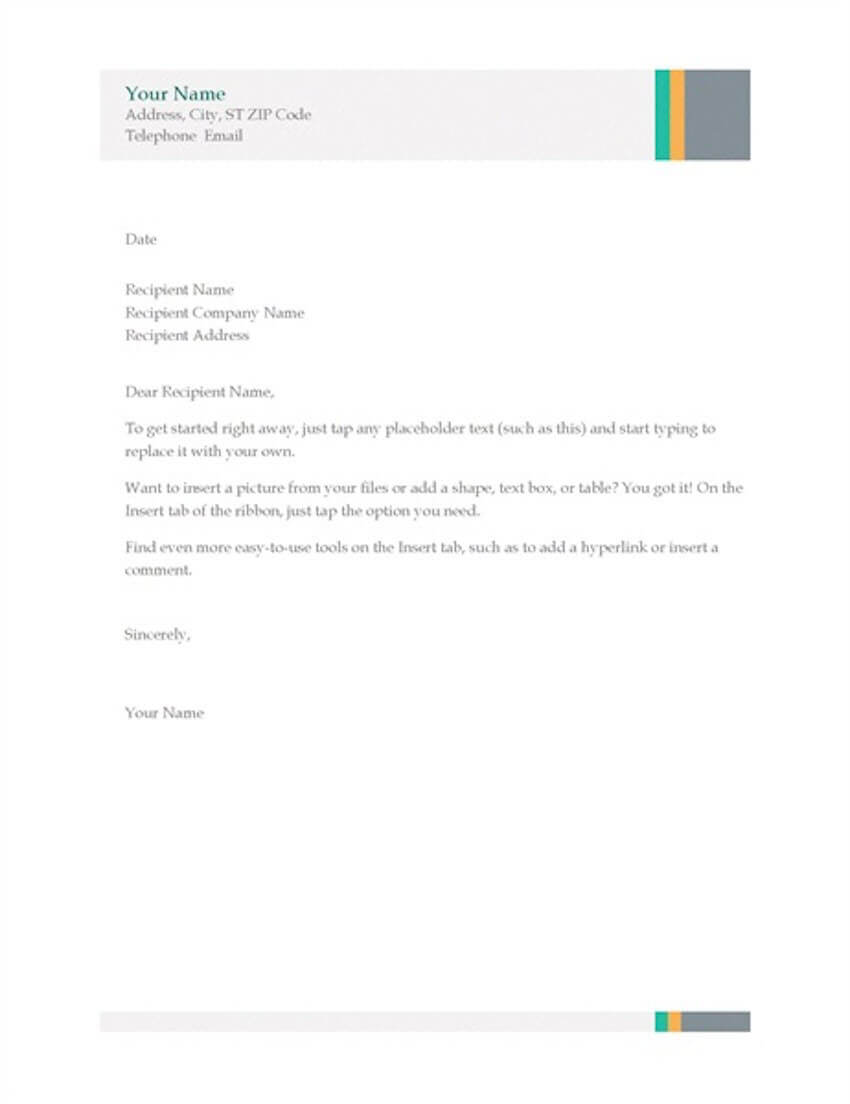 20 Best Free Microsoft Word Corporate Letterhead Templates Within Word Stationery Template Free