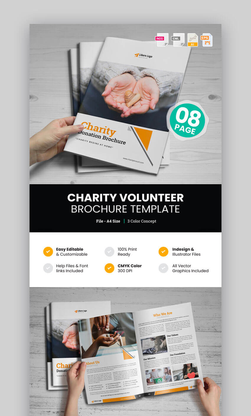 20 Best Professional Business Brochure Design Templates For 2019 Within Volunteer Brochure Template
