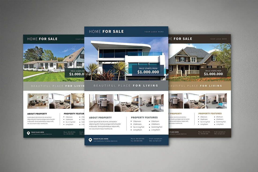 20+ Best Real Estate Flyer Templates 2020 – Creative Touchs Pertaining To Real Estate Brochure Templates Psd Free Download