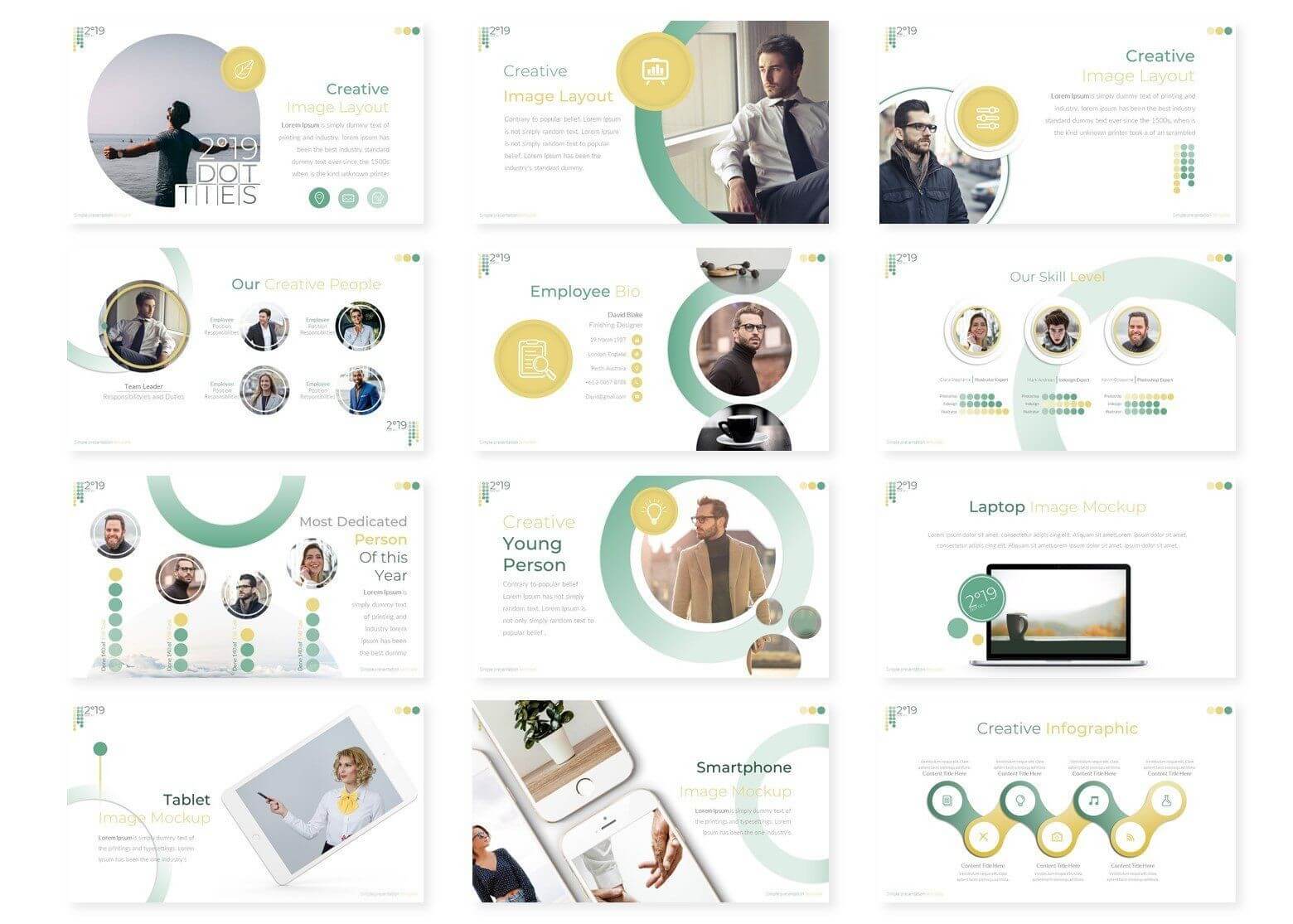 2019 Dotties – Powerpoint Template , #affiliate, #image With Regard To Replace Powerpoint Template