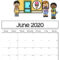 2020 Printable Monthly Calendar For Kids | Calendar Shelter Regarding Blank Calendar Template For Kids
