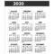 2020 Printable One Page Year At A Glance Calendar – Paper For Month At A Glance Blank Calendar Template