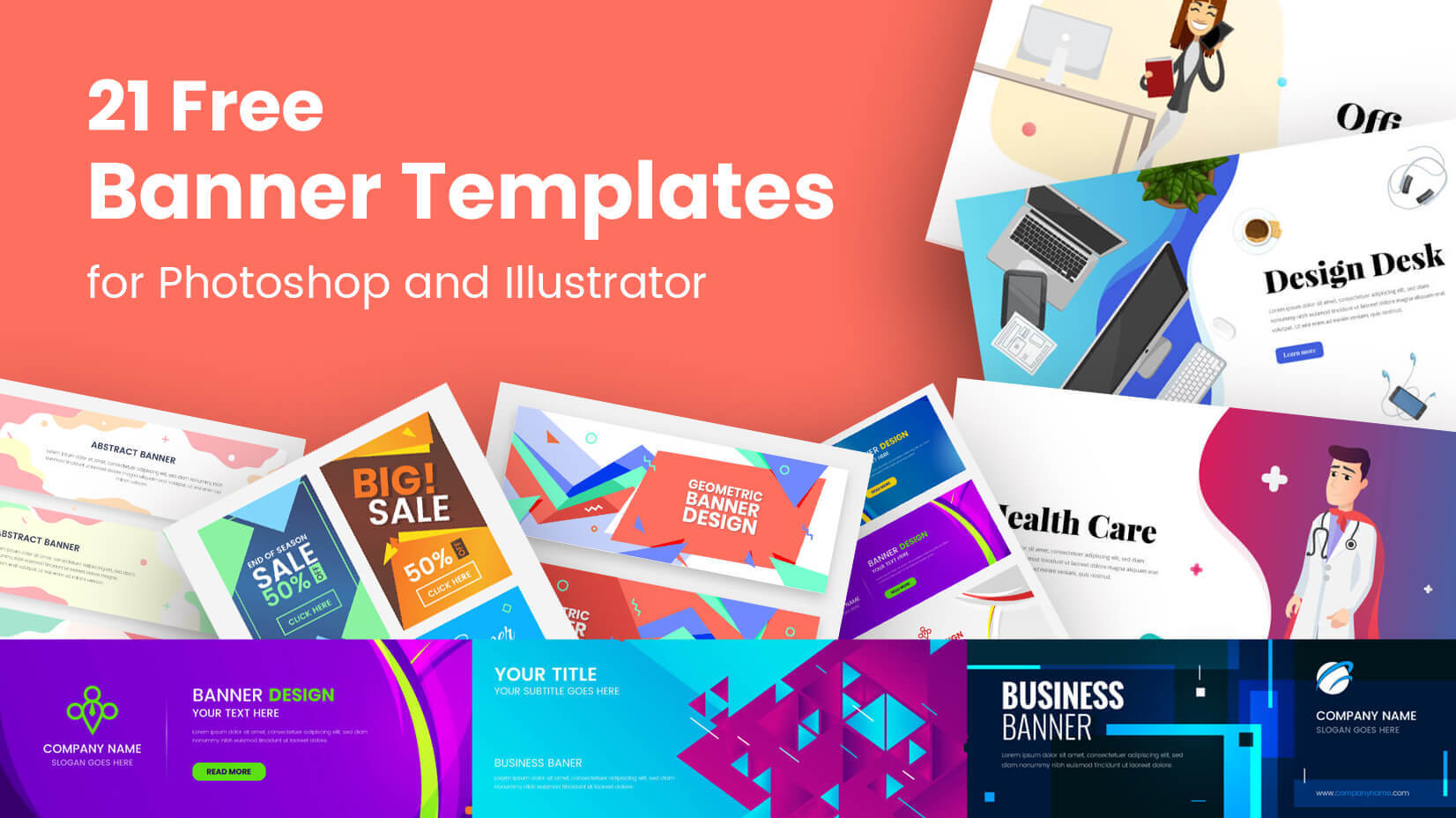 21 Free Banner Templates For Photoshop And Illustrator Inside Banner Template For Photoshop