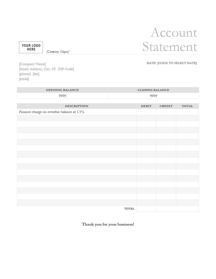 23 Editable Bank Statement Templates [Free] ᐅ Template Lab Pertaining To Credit Card Statement Template