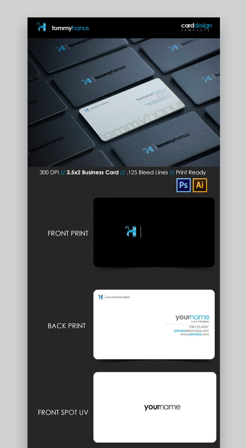 24 Premium Business Card Templates (In Photoshop For Business Card Maker Template