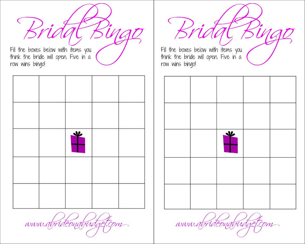 25 Amusing Blank Bingo Cards For All | Kittybabylove Within Blank Bridal Shower Bingo Template