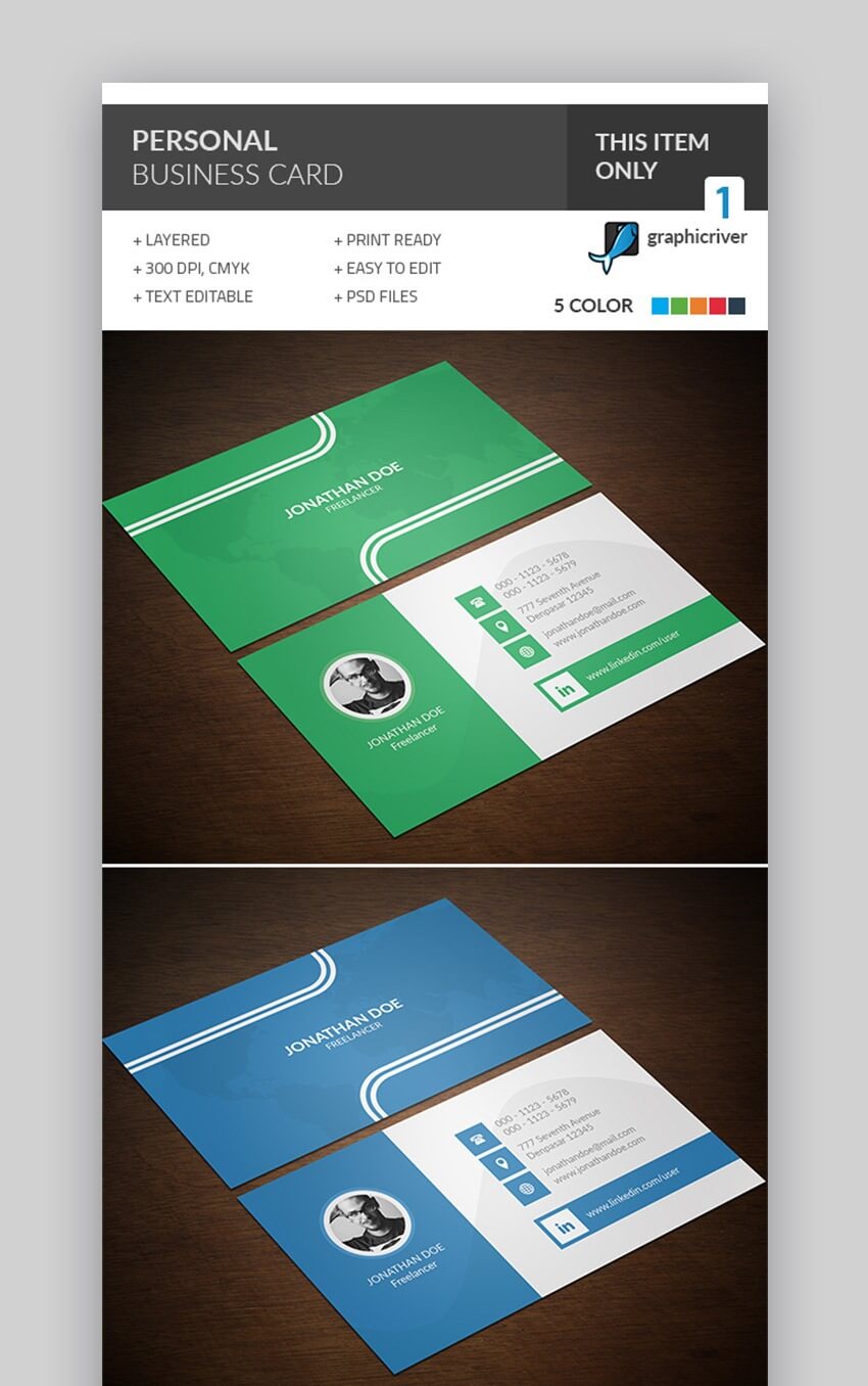 25 Best Personal Business Cards Designed For Better In Networking Card Template