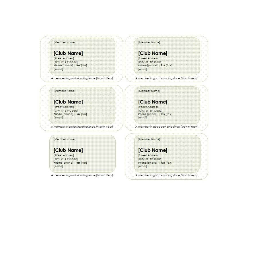 25 Cool Membership Card Templates & Designs (Ms Word) ᐅ Throughout Template For Membership Cards