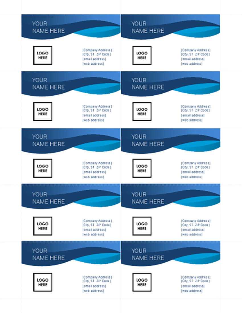 25+ Free Microsoft Word Business Card Templates (Printable In Ms Word Business Card Template