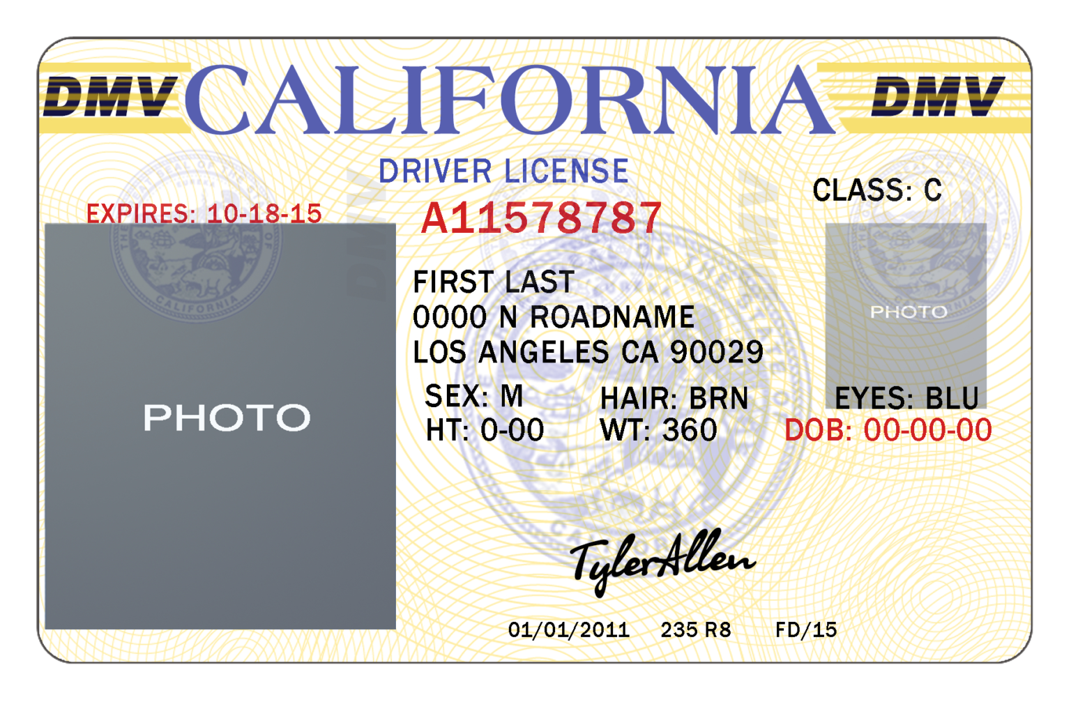 25 Images Of California Id Card Template Photoshop inside Texas Id Card 