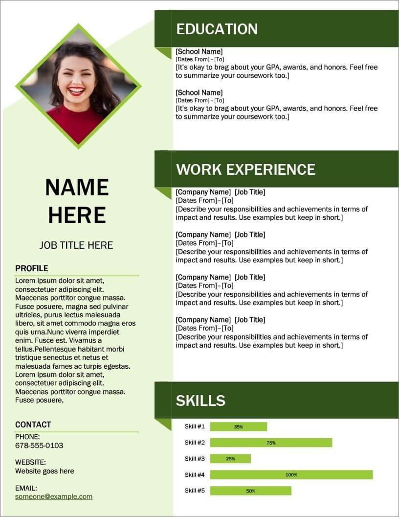 25 Resume Templates For Microsoft Word [Free Download] Throughout Free Downloadable Resume Templates For Word