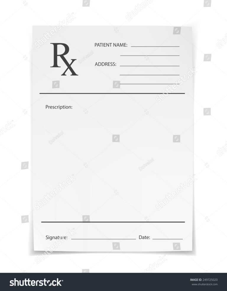 26 Images Of Blank Prescription Form Doctor Template within Blank ...