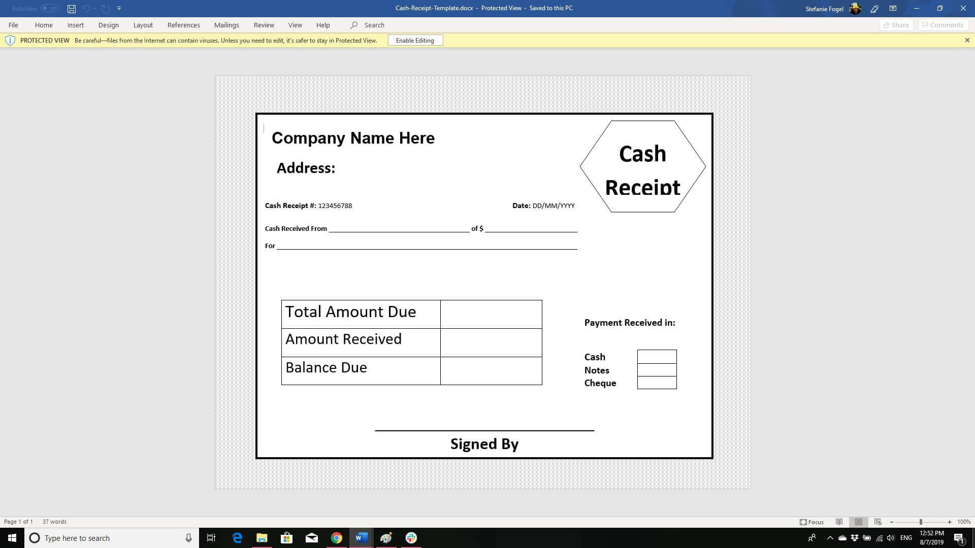 27 Best Free Receipt Templates For Microsoft Word Throughout What Is A Template In Word