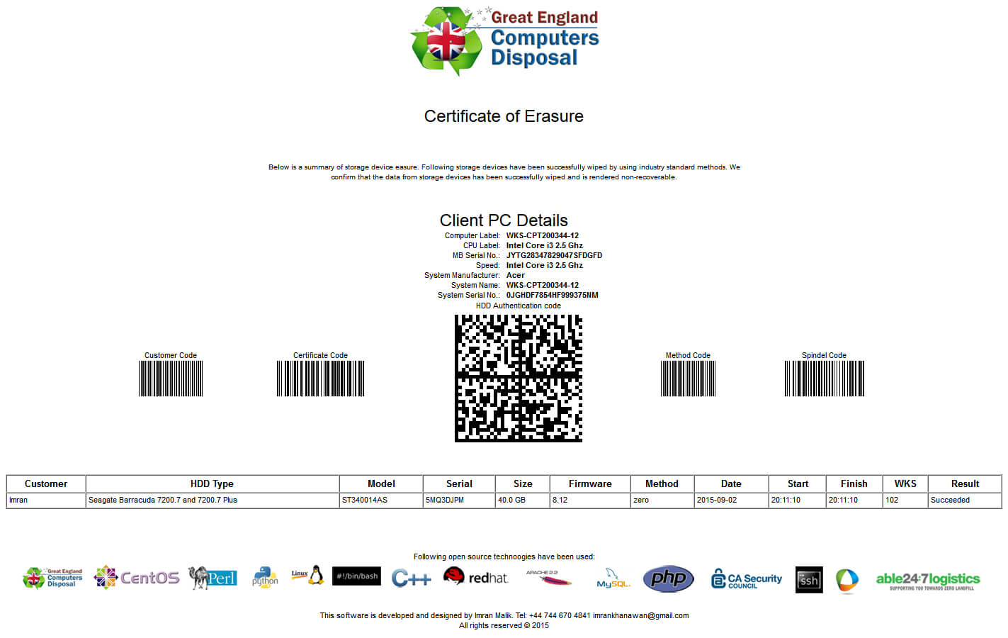 28+ [ Hard Drive Destruction Certificate Template ] | Data Intended For Hard Drive Destruction Certificate Template