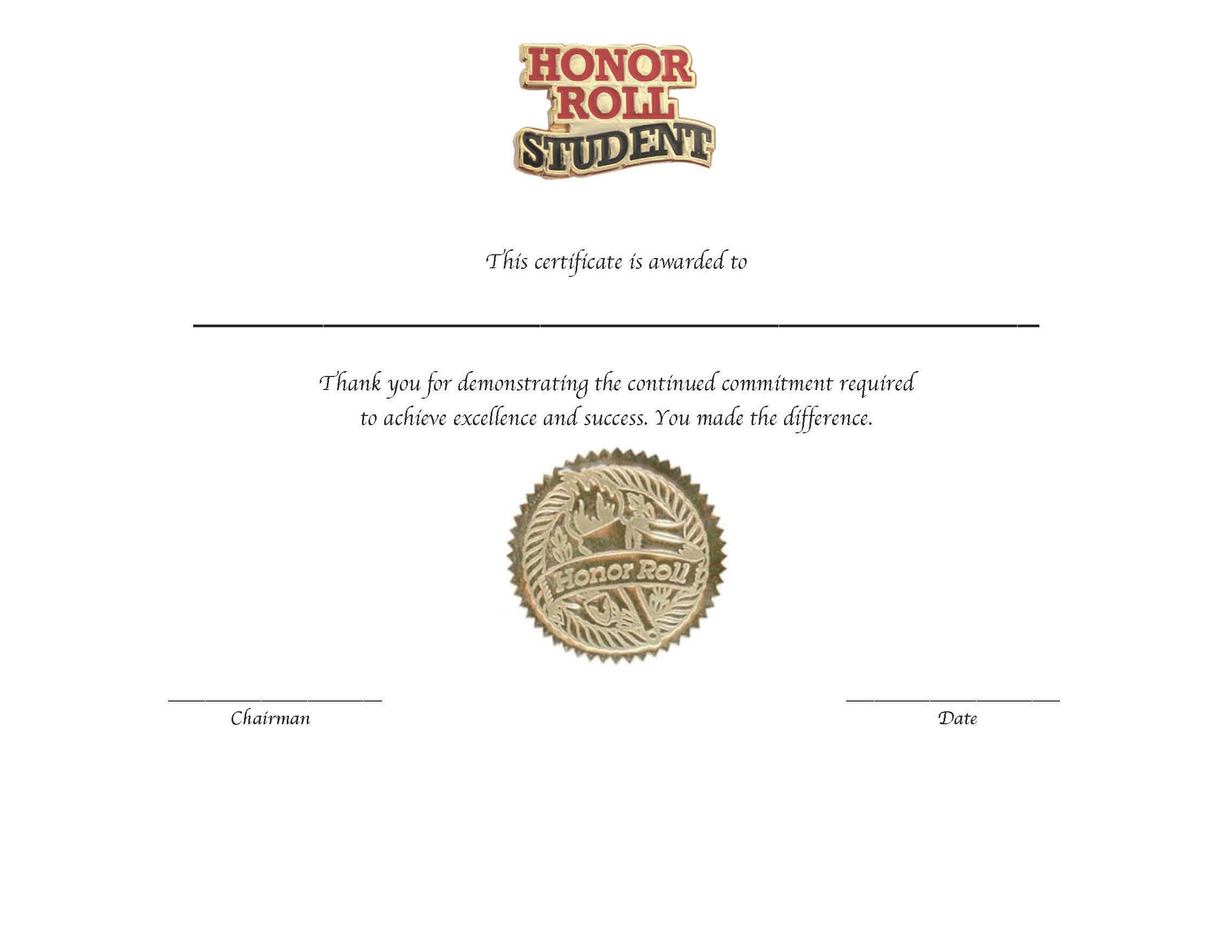 28+ [ Honor Roll Certificate Template Word ] | Honor Roll Pertaining To Honor Roll Certificate Template