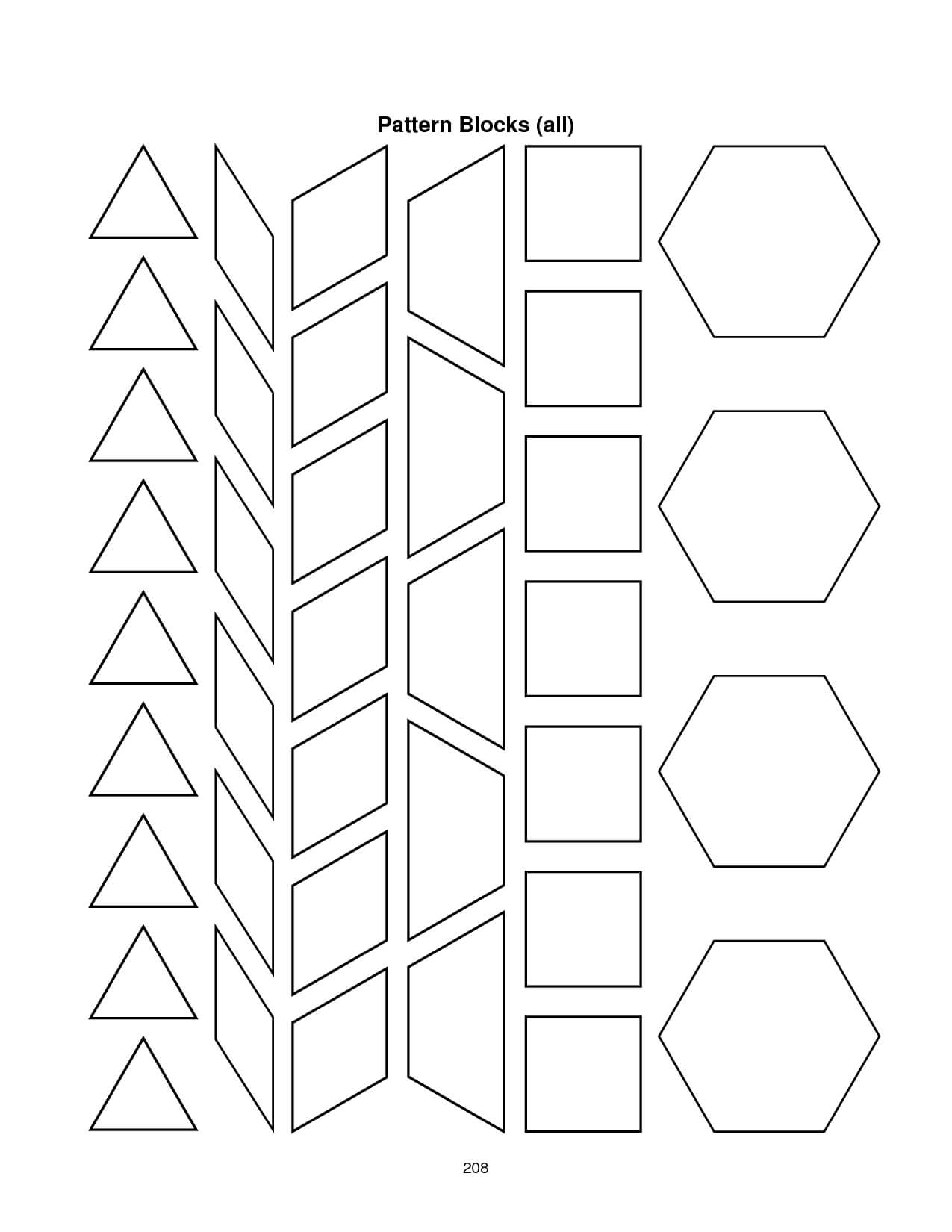 28 Images Of Blank Alphabet Pattern Block Template | Migapps Within Blank Pattern Block Templates