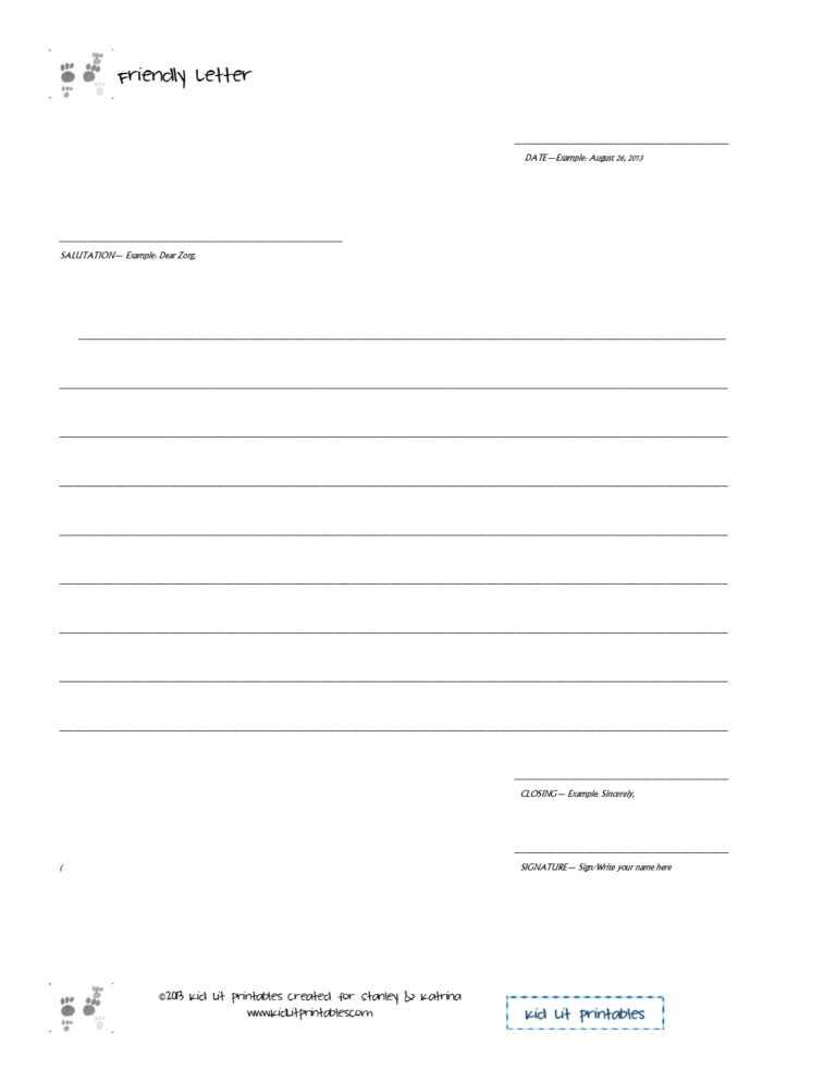 28+ [ Printable Letter Writing Template ] Printable pertaining to