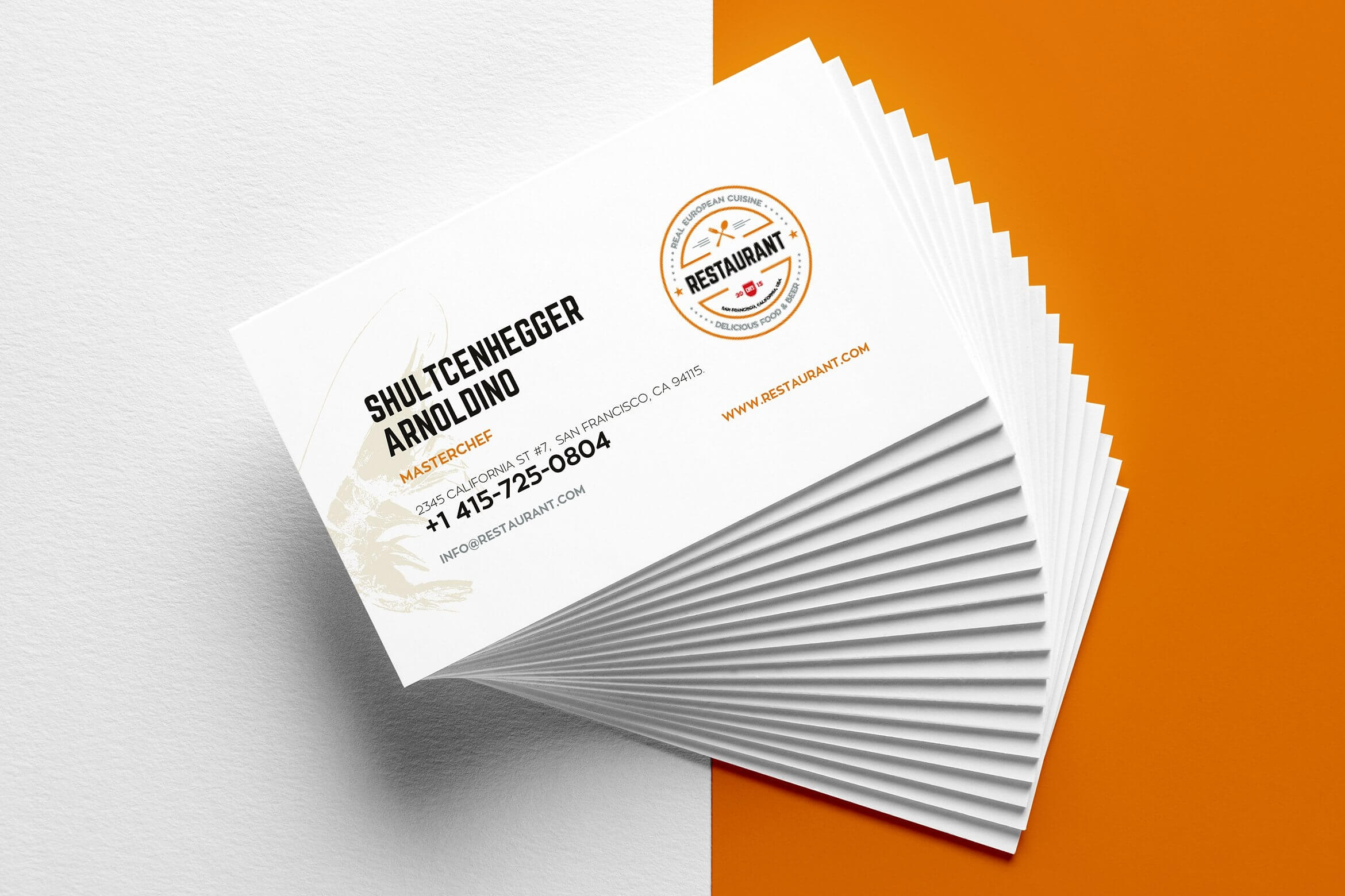 29+ Creative Restaurant Business Card Templates – Ai, Apple Throughout Free Bussiness Card Template