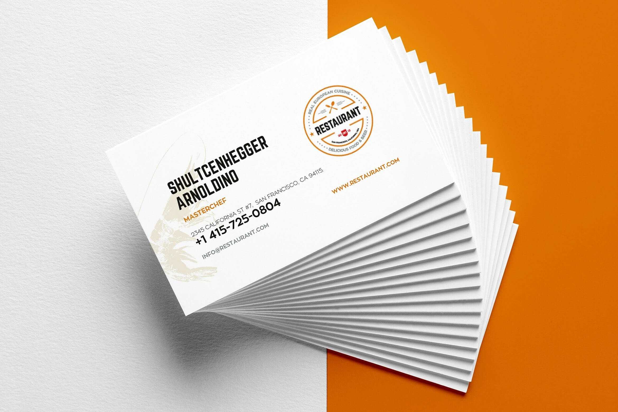 29+ Creative Restaurant Business Card Templates - Ai, Apple Within Restaurant Business Cards Templates Free