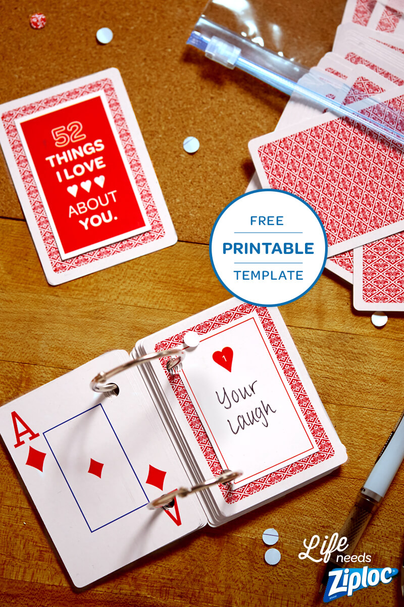 3 Small But Mighty Ways To Say I Love You | 52 Reasons Why I With Regard To 52 Things I Love About You Deck Of Cards Template