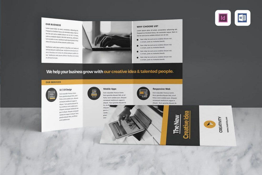 30+ Best Tri Fold Brochure Templates (Word & Indesign) Throughout 4 Fold Brochure Template Word