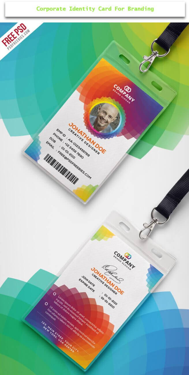 30 Creative Id Card Design Examples With Free Download | Id Pertaining To Conference Id Card Template