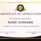 30 Free Certificate Of Appreciation Templates And Letters In Sample Certificate Employment Template
