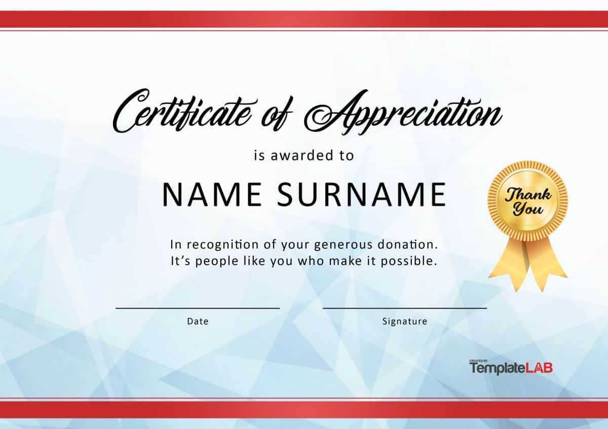 30 Free Certificate Of Appreciation Templates And Letters Inside Pageant Certificate Template