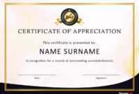 30 Free Certificate Of Appreciation Templates And Letters inside Template For Recognition Certificate