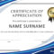 30 Free Certificate Of Appreciation Templates And Letters Regarding Printable Certificate Of Recognition Templates Free