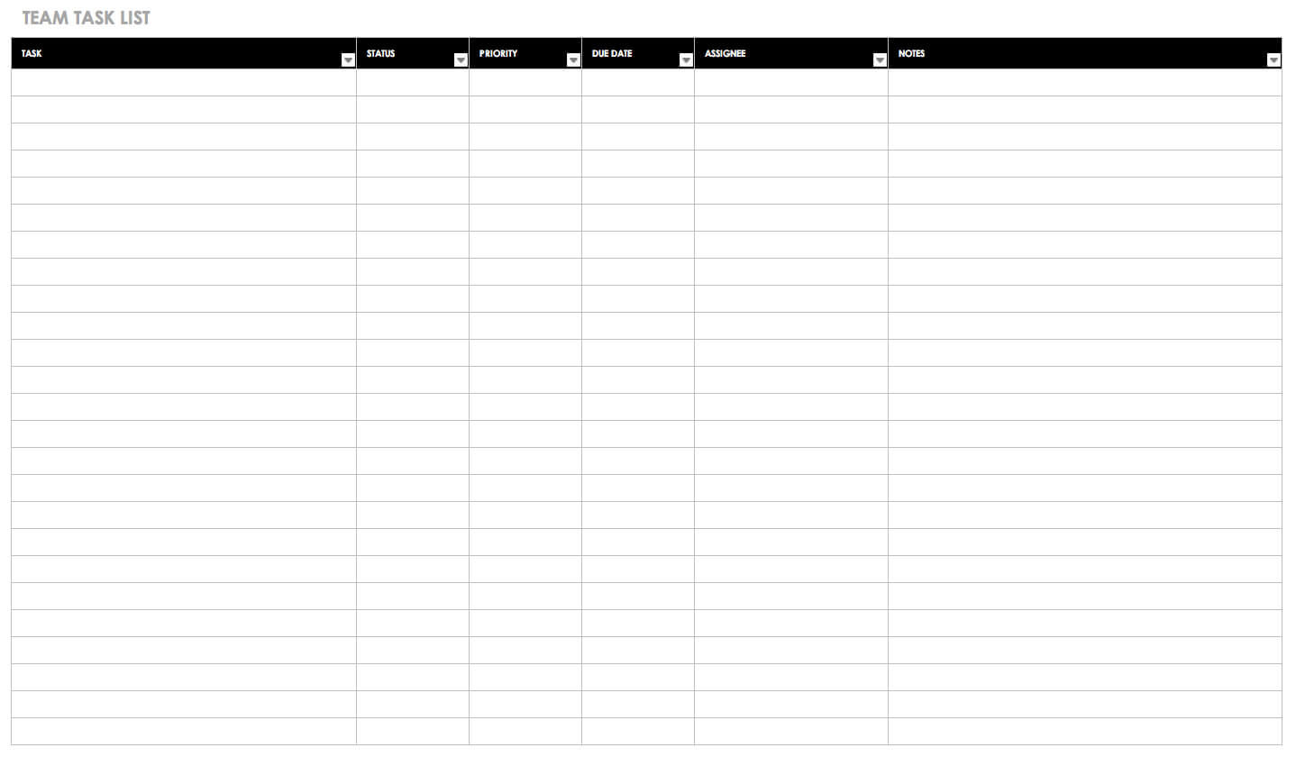 30+ Free Task And Checklist Templates | Smartsheet With Blank Checklist Template Word